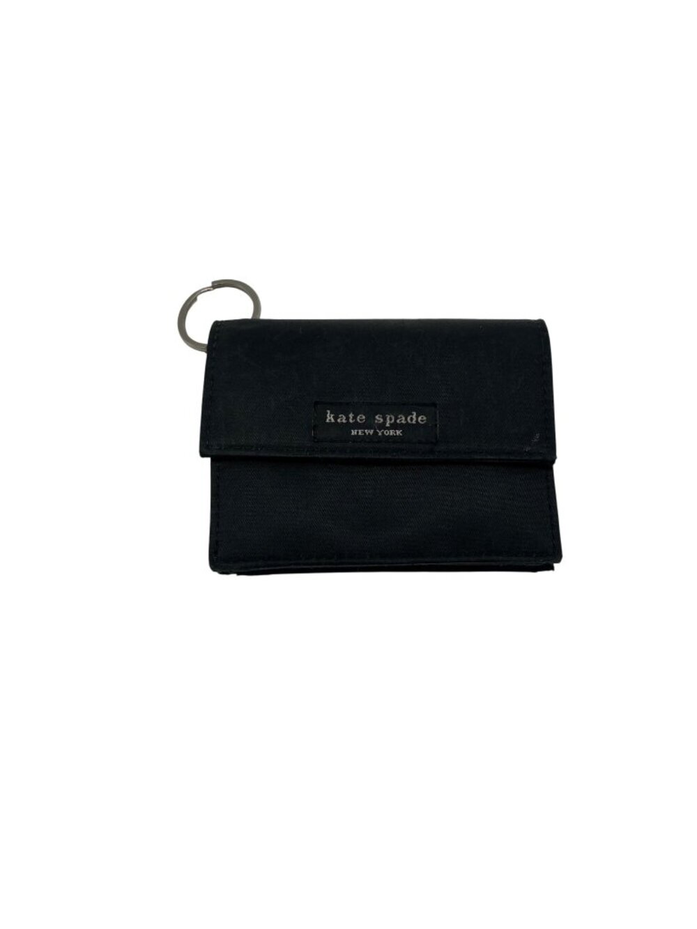 Kate Spade Black Nylon Bifold Key Chain Wallet
